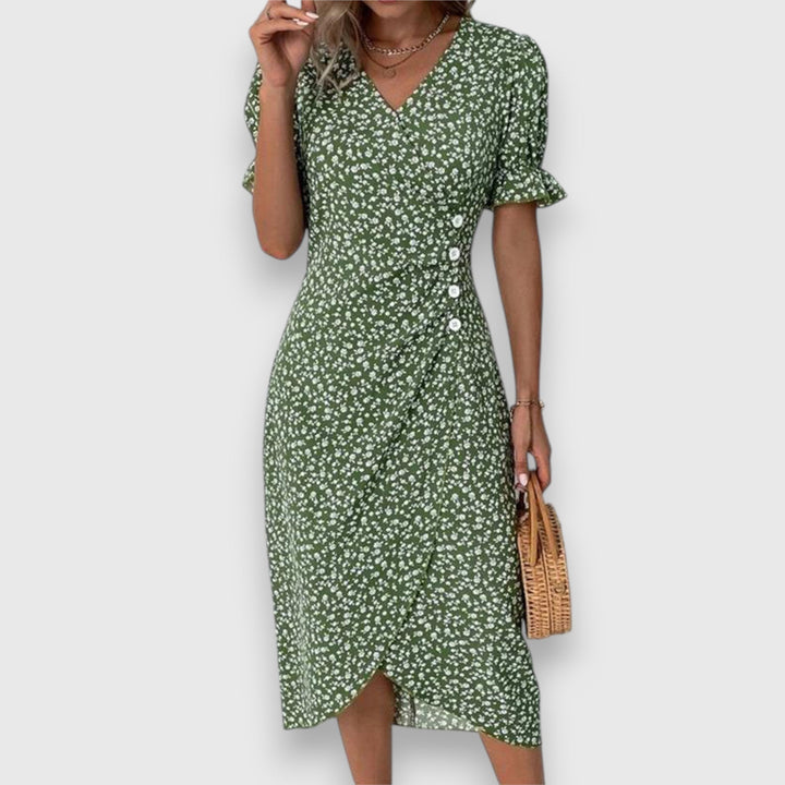 Amara – Floral Wrap Midi Dress
