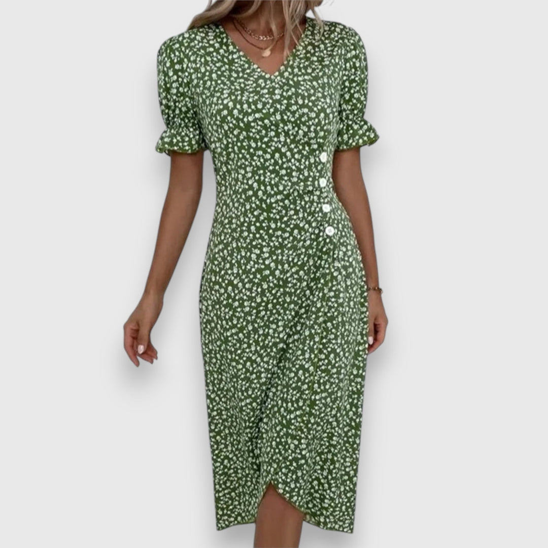Amara – Floral Wrap Midi Dress