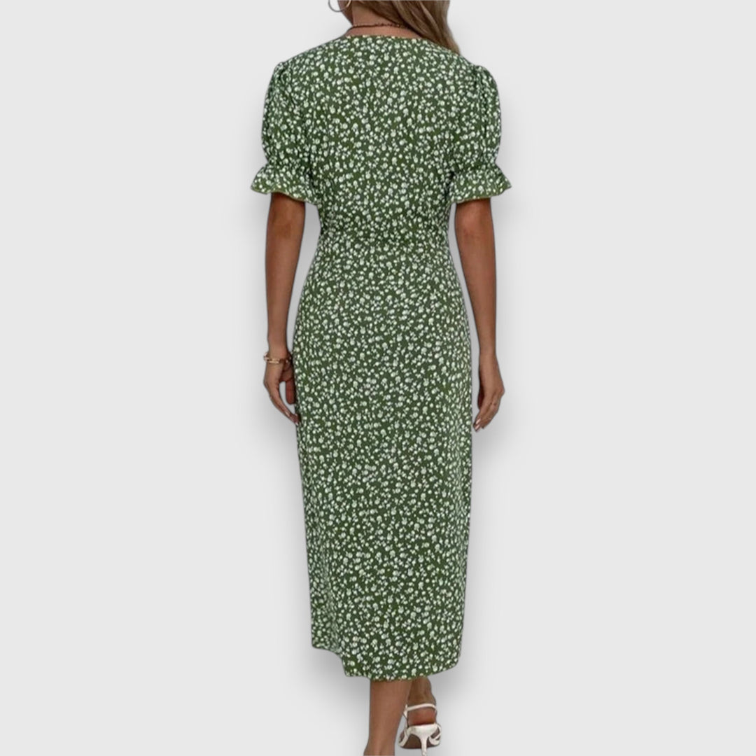 Amara – Floral Wrap Midi Dress