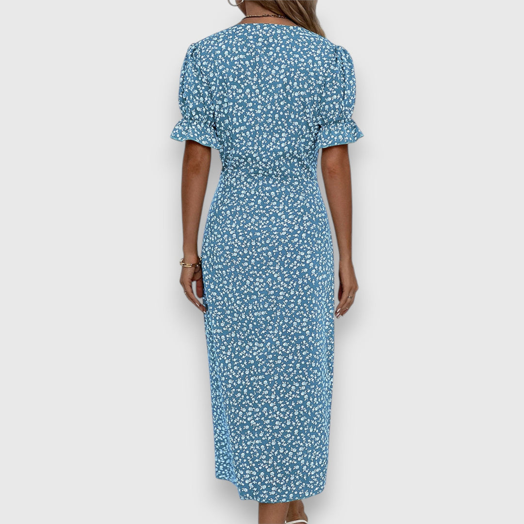 Amara – Floral Wrap Midi Dress