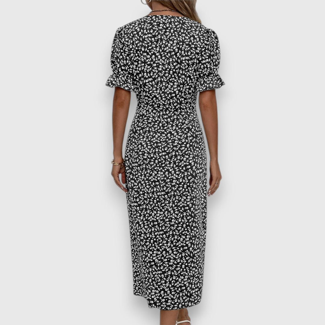 Amara – Floral Wrap Midi Dress