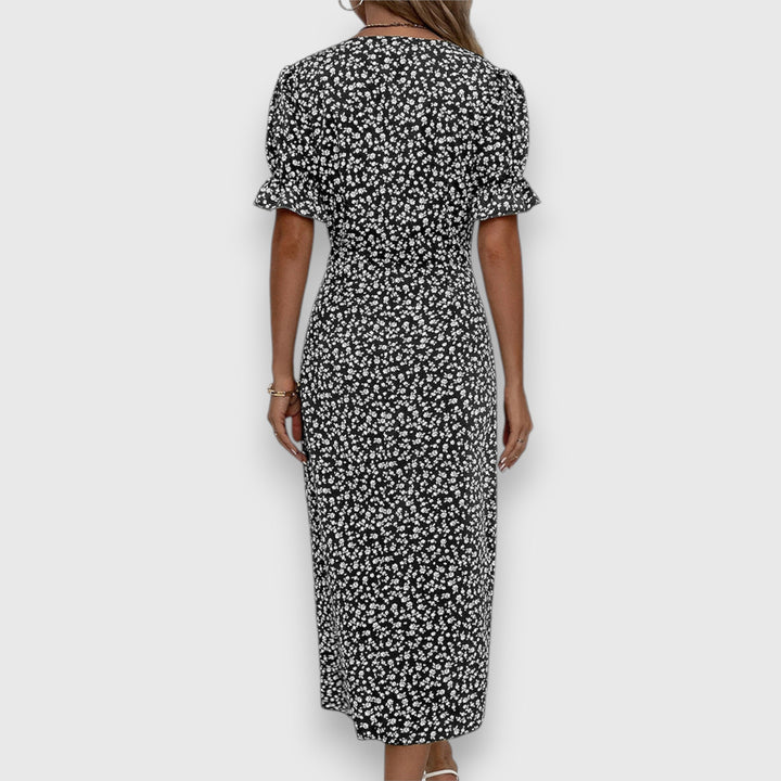 Amara – Floral Wrap Midi Dress