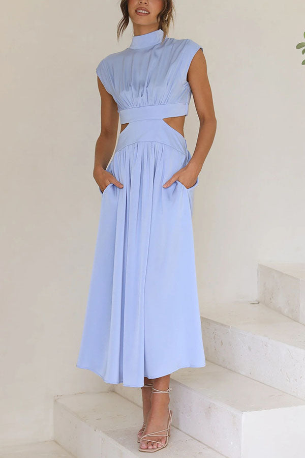 Quincy - Midi Dress With Cut-Out And Pockets