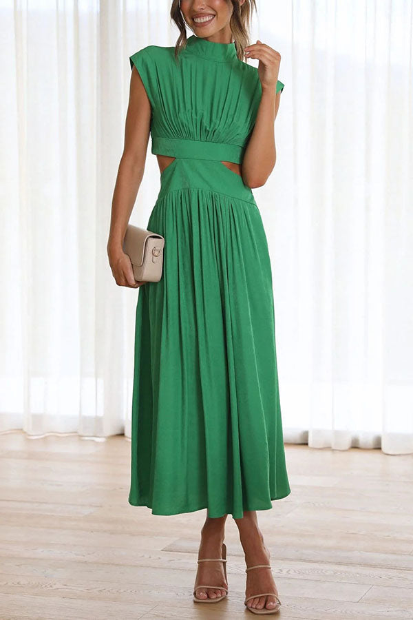 Quincy - Midi Dress With Cut-Out And Pockets