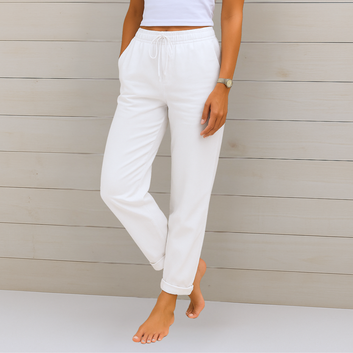 Anne - Premium Breathable Linen Stretch Trousers