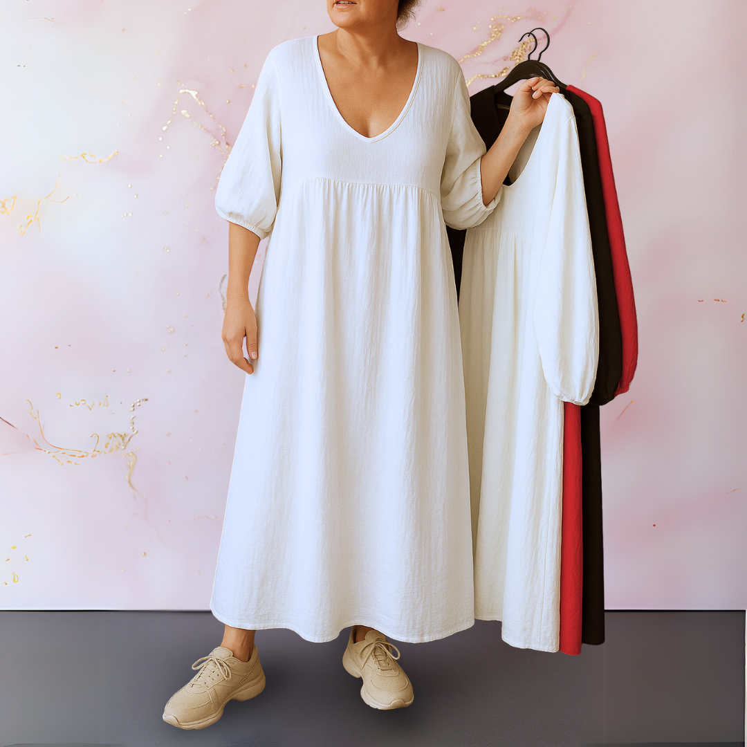 Maristela – Flowy Scoop Neck Maxi Dress