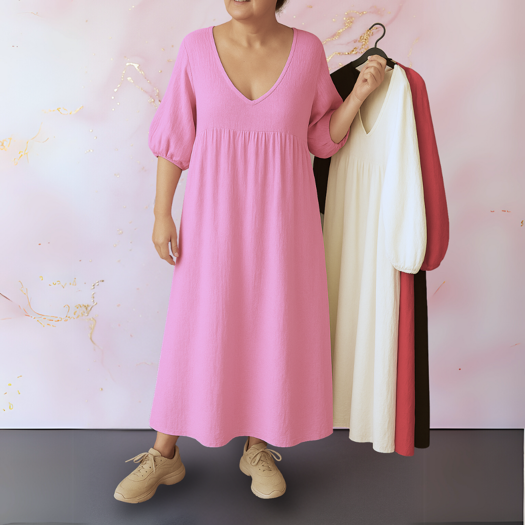 Maristela – Flowy Scoop Neck Maxi Dress