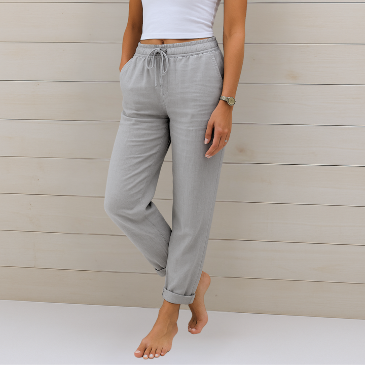 Anne - Premium Breathable Linen Stretch Trousers