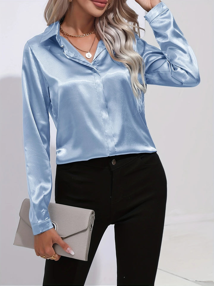 Efa – Satin Finish Button-Up Shirt