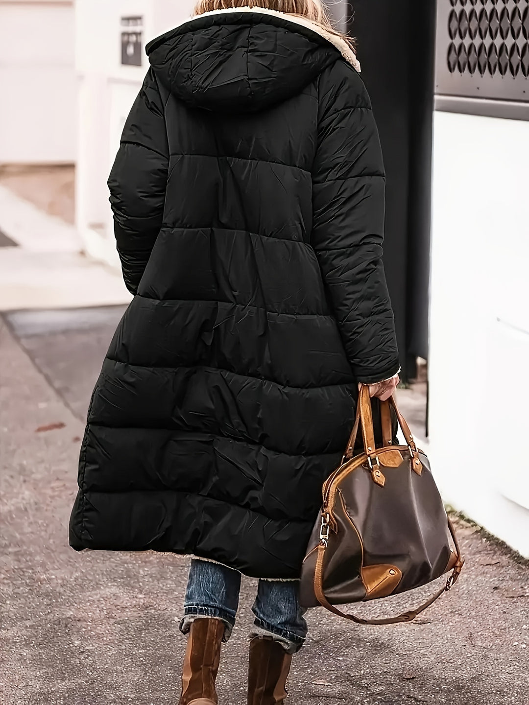 Becky – Oversized Sherpa-Lined Coat