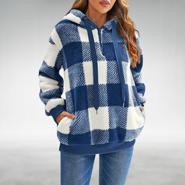 Elspeth – Check Fleece Hoodie