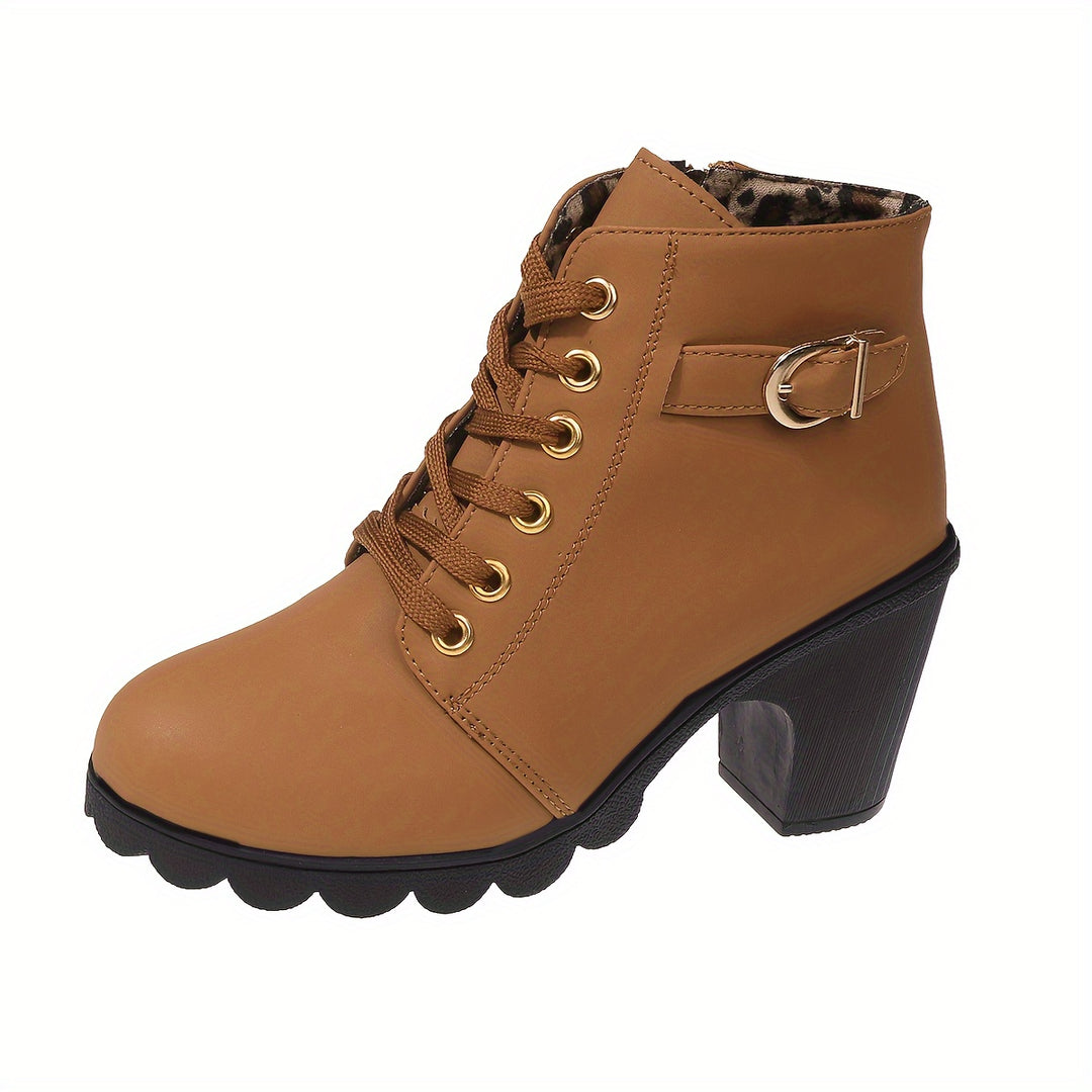 Riley – Heeled Side Zipper Ankle Boots