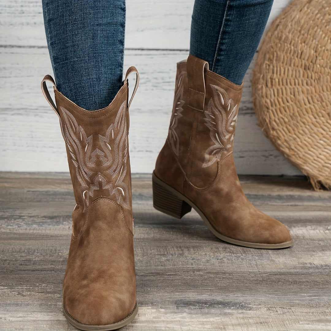 Sierra – Stacked Heel Cowboy Boots
