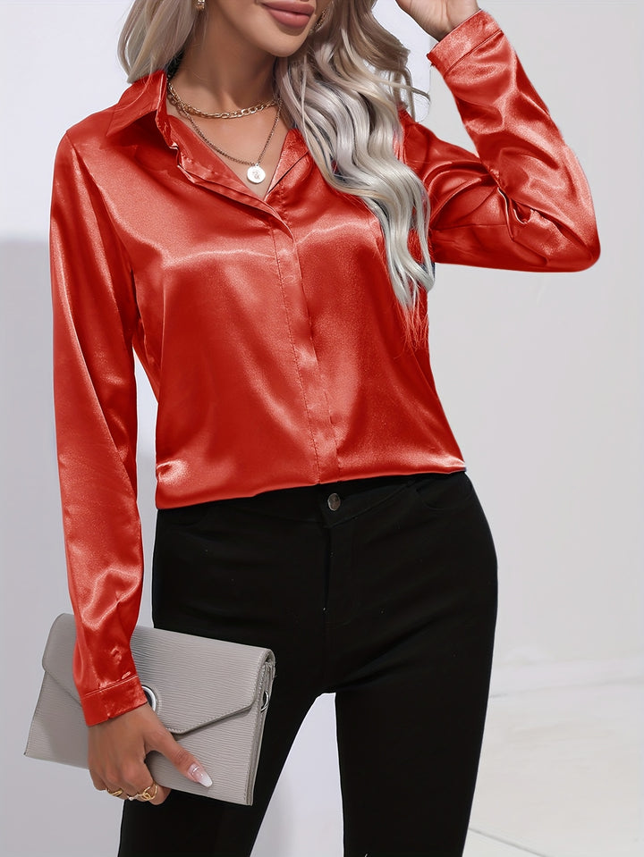 Efa – Satin Finish Button-Up Shirt
