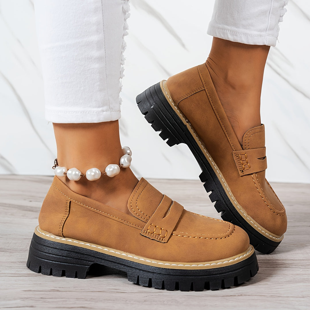 Tamsin – Chunky Sole Penny Loafers