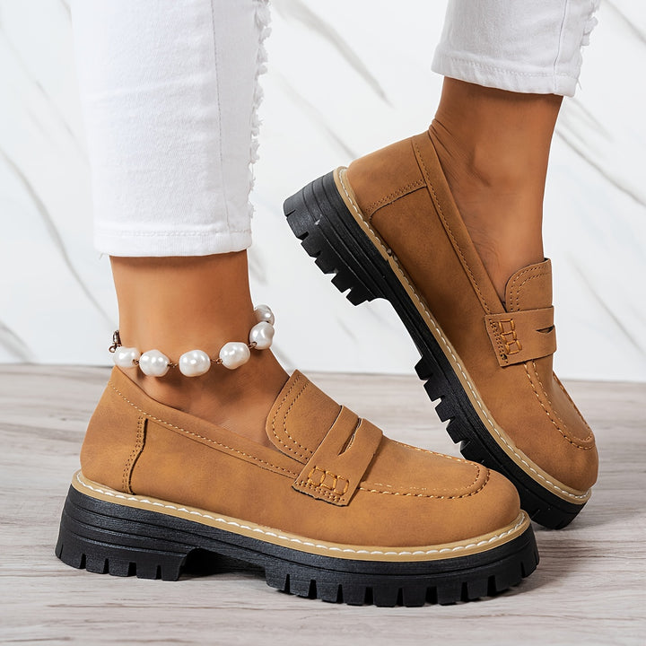 Tamsin – Chunky Sole Penny Loafers
