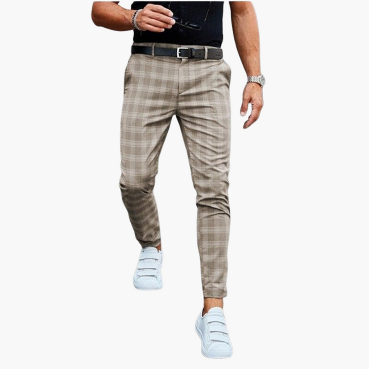 Cedric – Slim Fit Checked Trousers