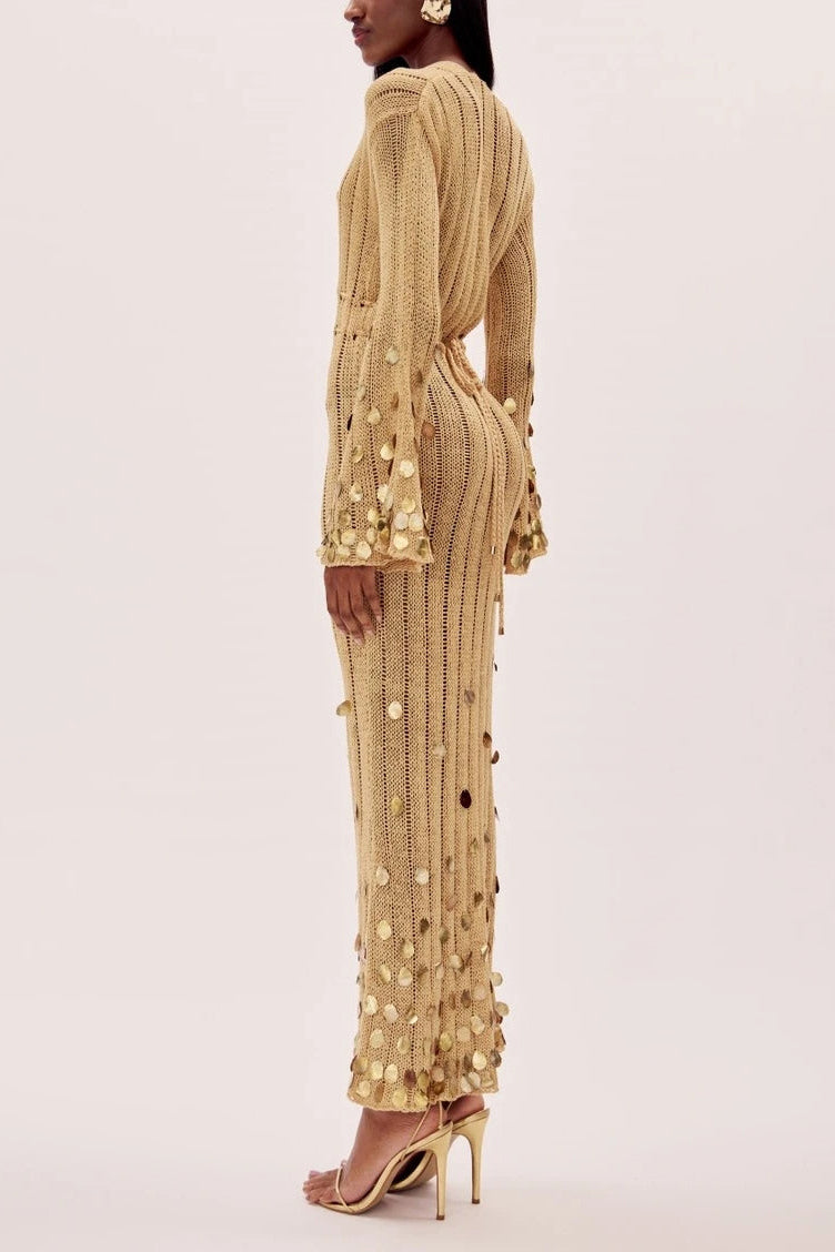 Dolly - Knitted Maxi Dress With Feminine Silhouette