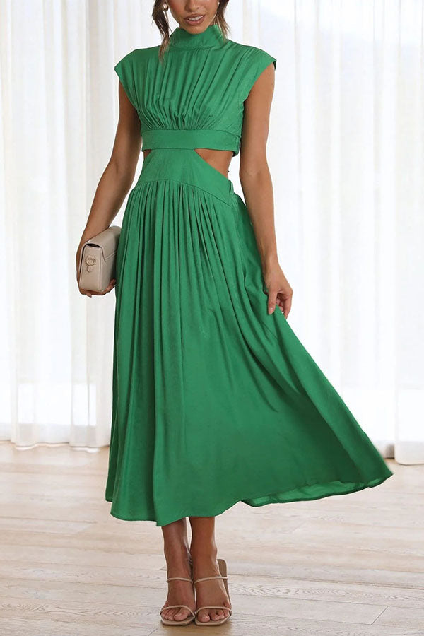 Quincy - Midi Dress With Cut-Out And Pockets