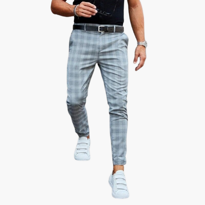 Cedric – Slim Fit Checked Trousers