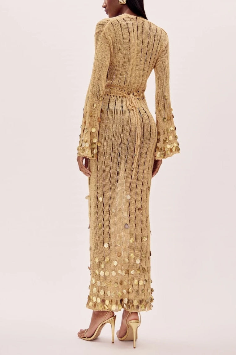 Dolly - Knitted Maxi Dress With Feminine Silhouette
