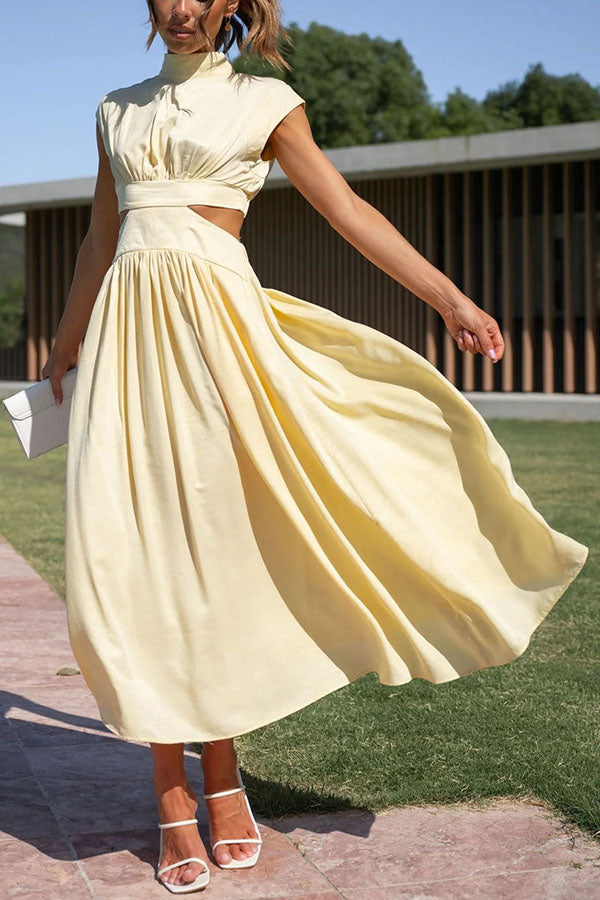 Quincy - Midi Dress With Cut-Out And Pockets