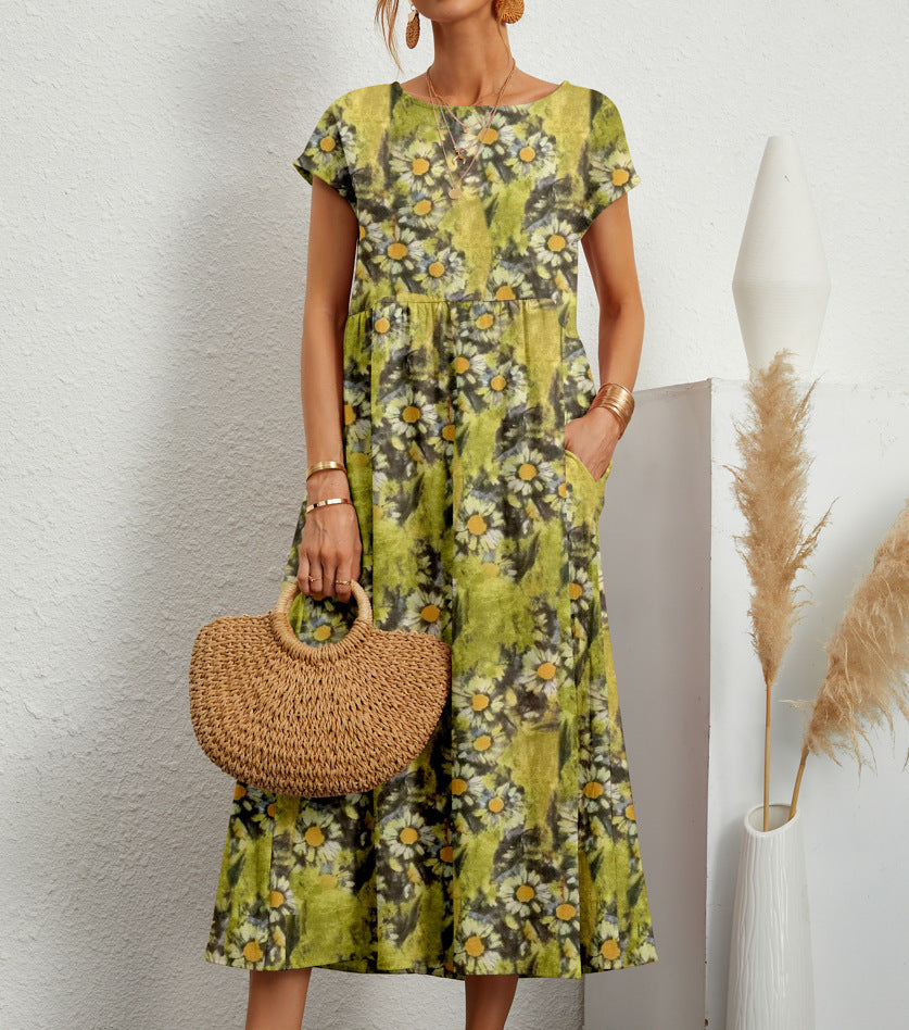 Kalinda – Relaxed Fit Printed Midi Dress