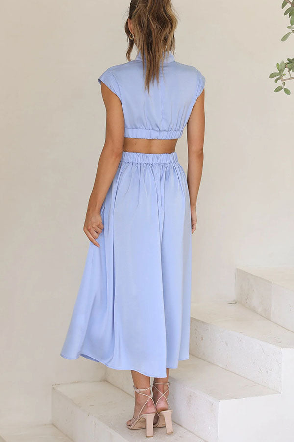 Quincy - Midi Dress With Cut-Out And Pockets