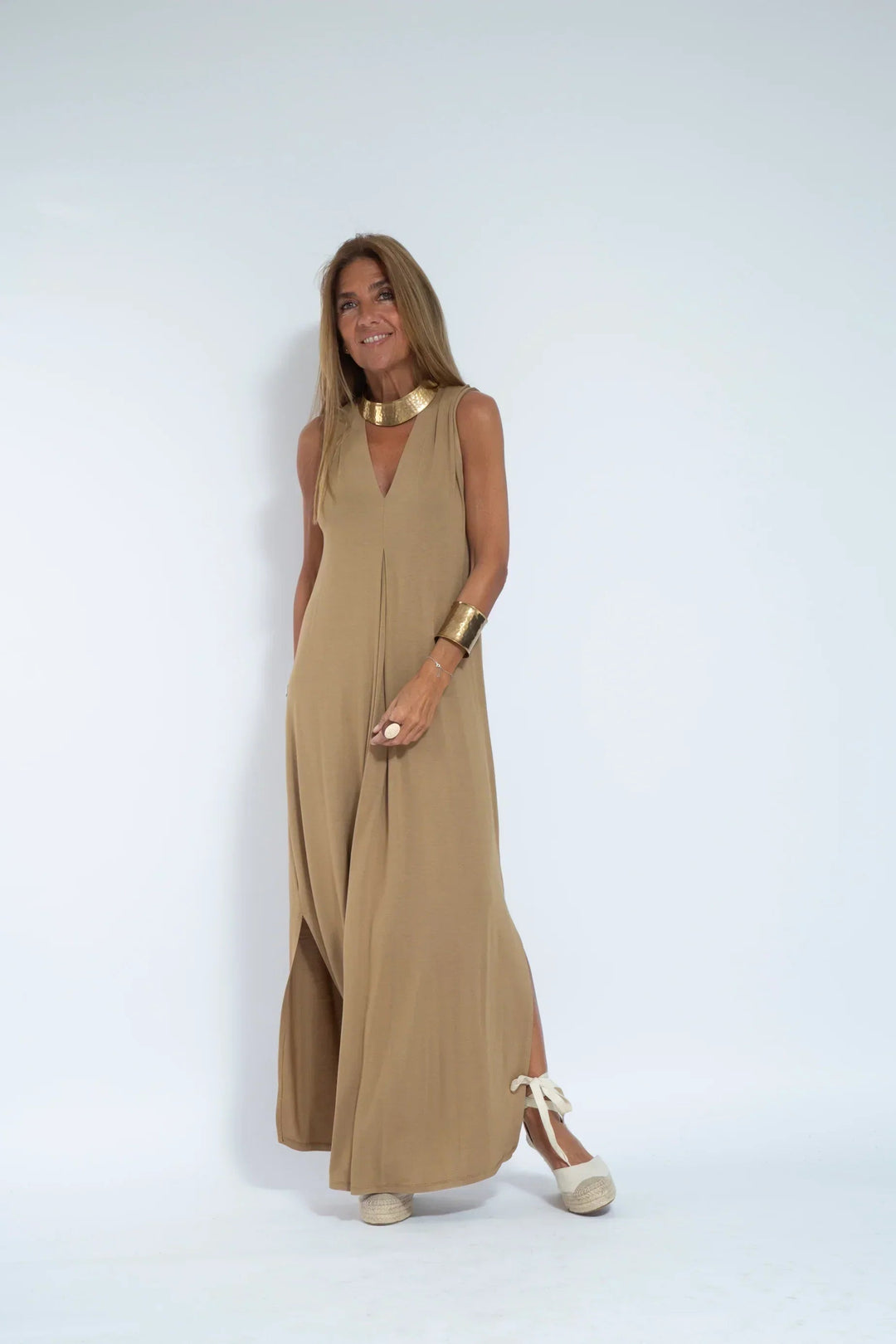 Carmela - Elegant Long Dress With Cardigan