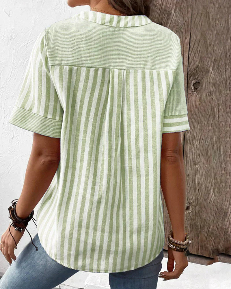 Talia - Elegant Striped Blouse