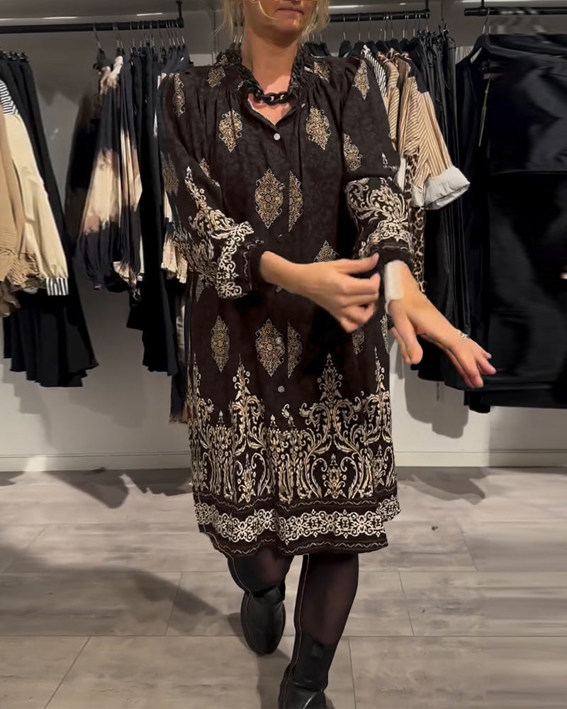 Ilse - Vintage Inspired Dress With Button Placket