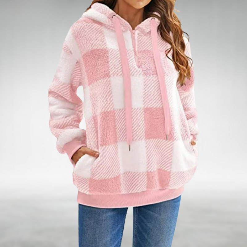 Elspeth – Check Fleece Hoodie