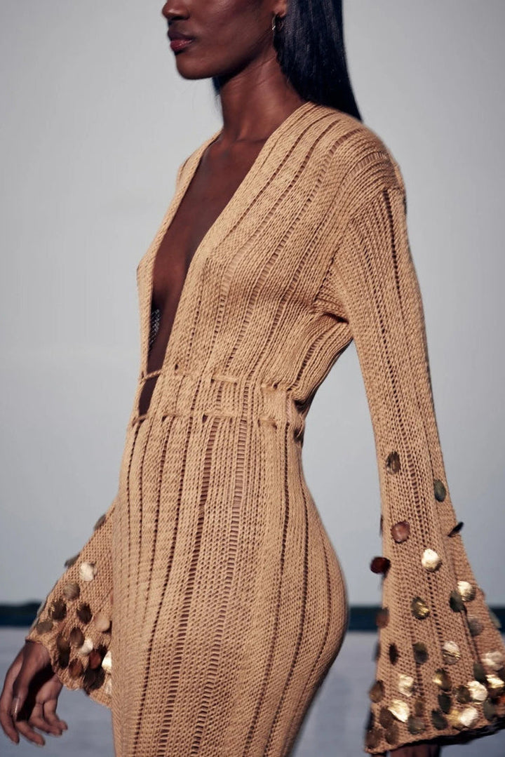 Dolly - Knitted Maxi Dress With Feminine Silhouette