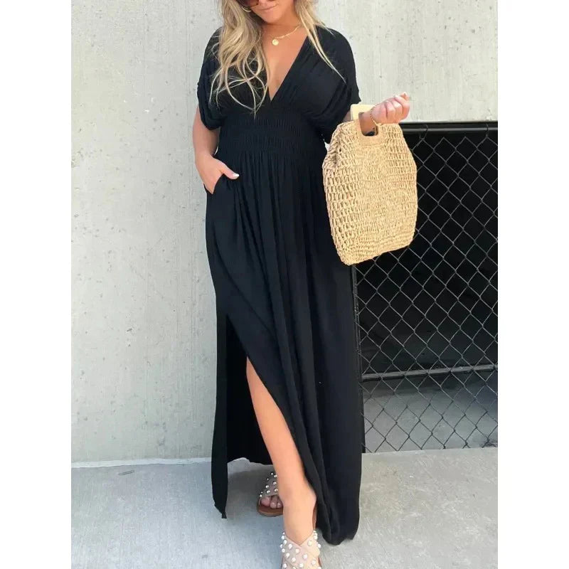 Tara - Maxi Dress With V-Neckline