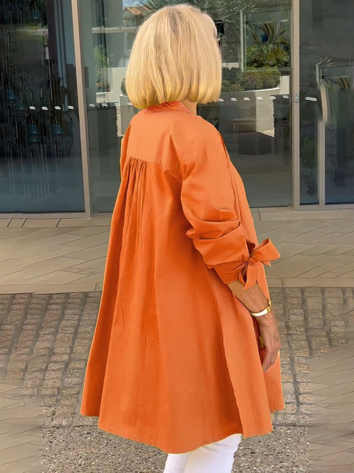Reanah – Button-Up Longline Shirt Jacket
