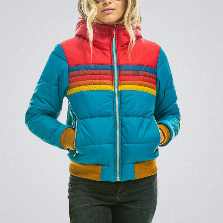 Klaas – Retro Stripe Puffer Jacket