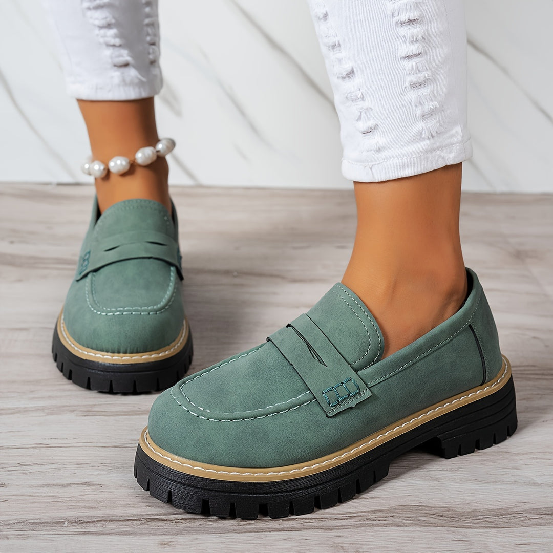 Tamsin – Chunky Sole Penny Loafers