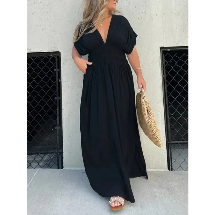 Tara - Maxi Dress With V-Neckline