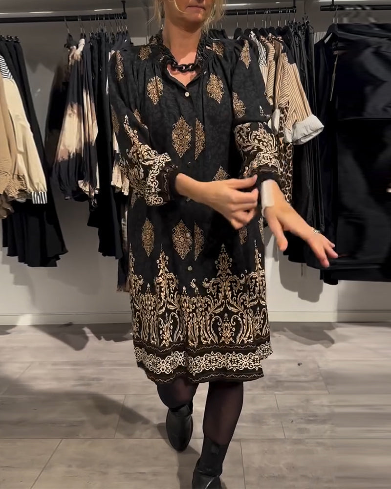 Ilse - Vintage Inspired Dress With Button Placket