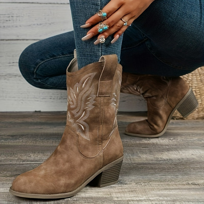 Sierra – Stacked Heel Cowboy Boots