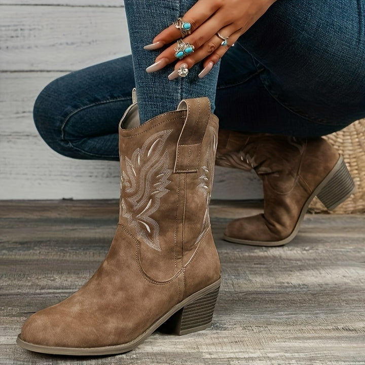 Sierra – Stacked Heel Cowboy Boots