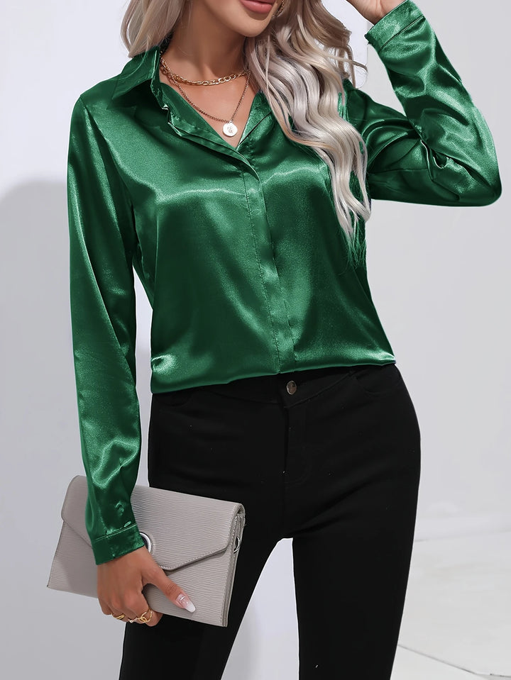 Efa – Satin Finish Button-Up Shirt