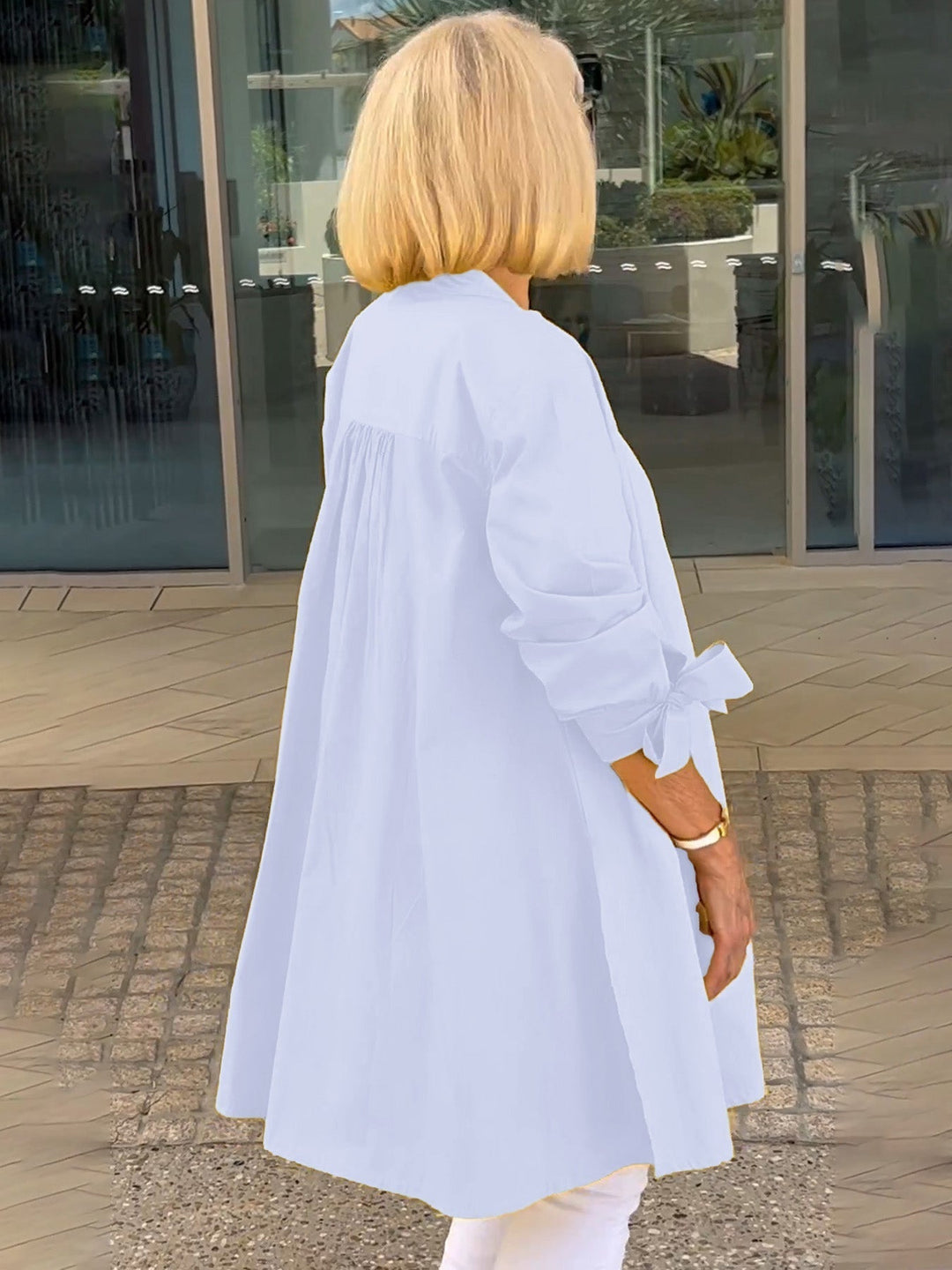 Reanah – Button-Up Longline Shirt Jacket