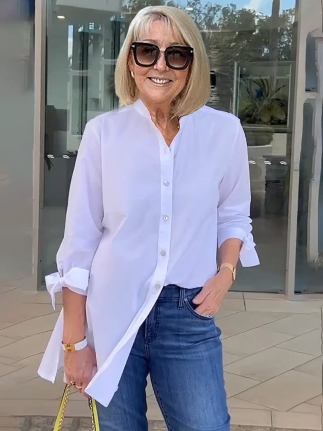 Reanah – Button-Up Longline Shirt Jacket