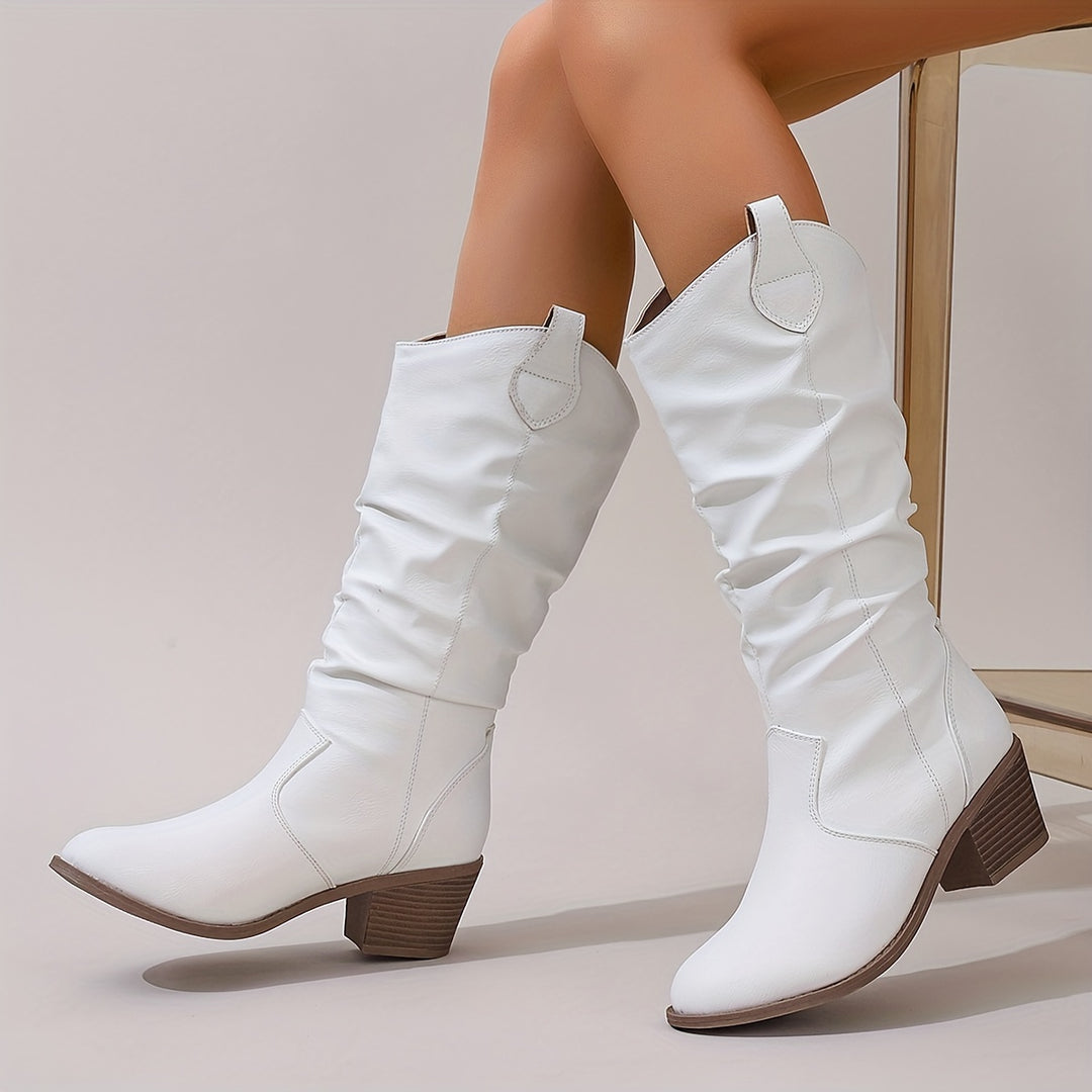 Cleo – Block Heel Motorcycle Boots