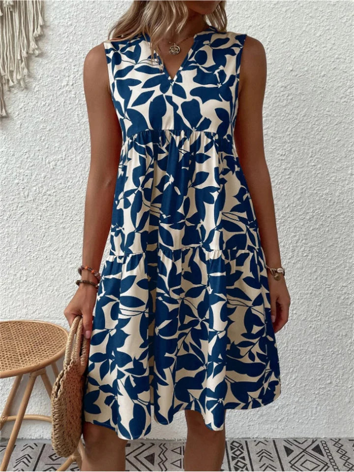 Nele – Sleeveless V-Neck Midi Dress