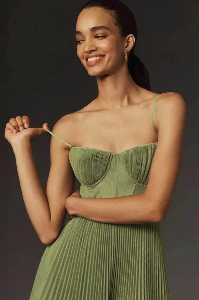 Isabella - Pleated Tulle Midi Dress