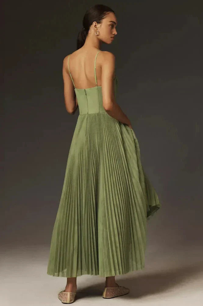 Isabella - Pleated Tulle Midi Dress