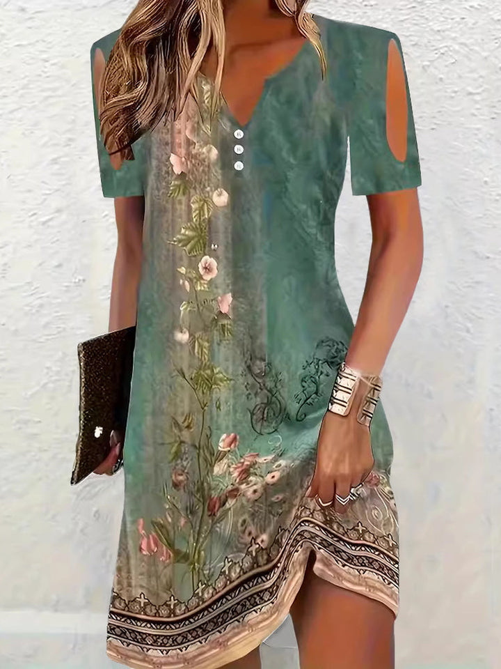 Aurelia – Printed Boho Midi Dress