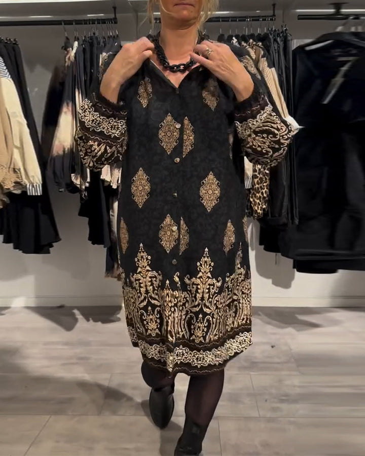 Ilse - Vintage Inspired Dress With Button Placket